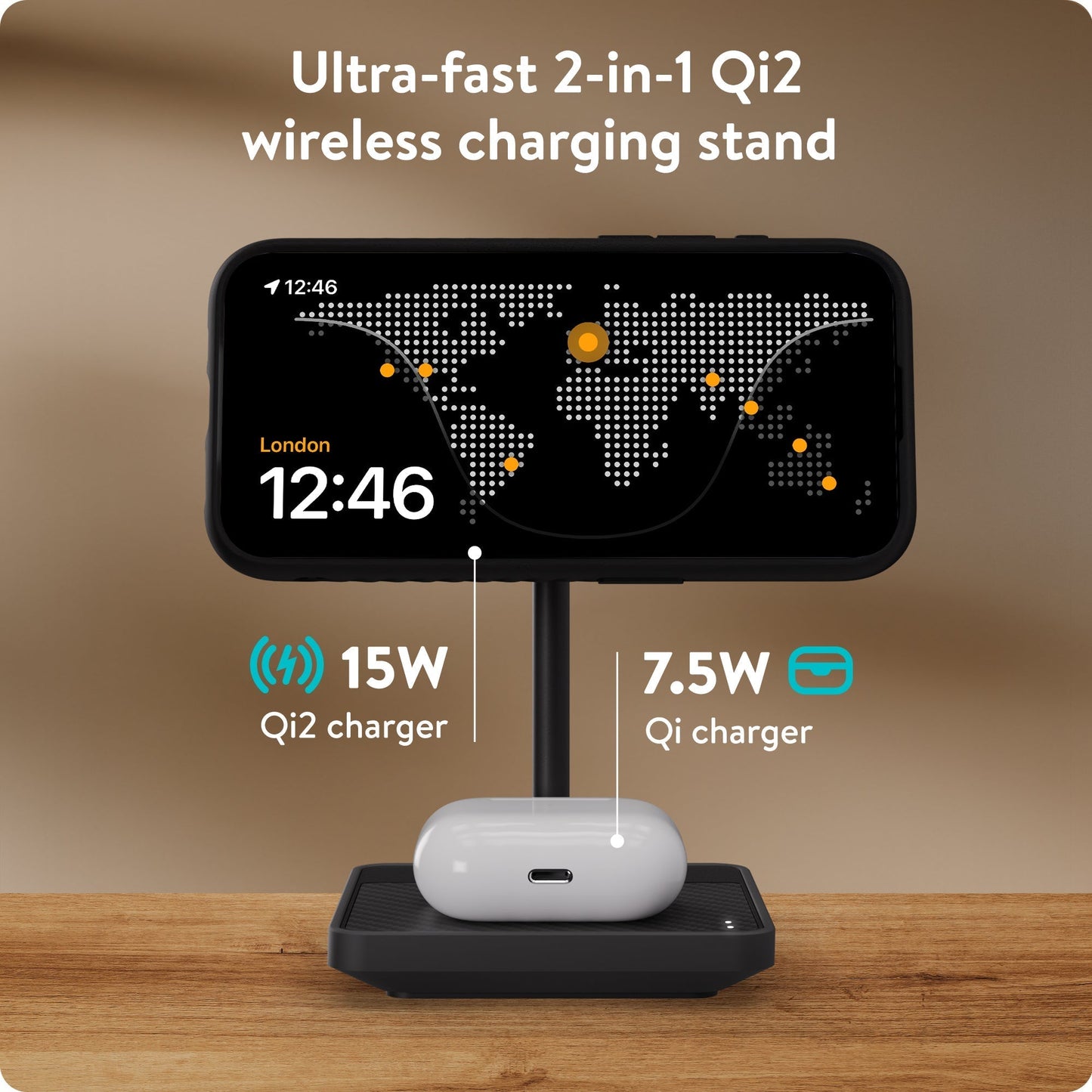 Wireless Charging Stand - Aramid Fibre - US 8406