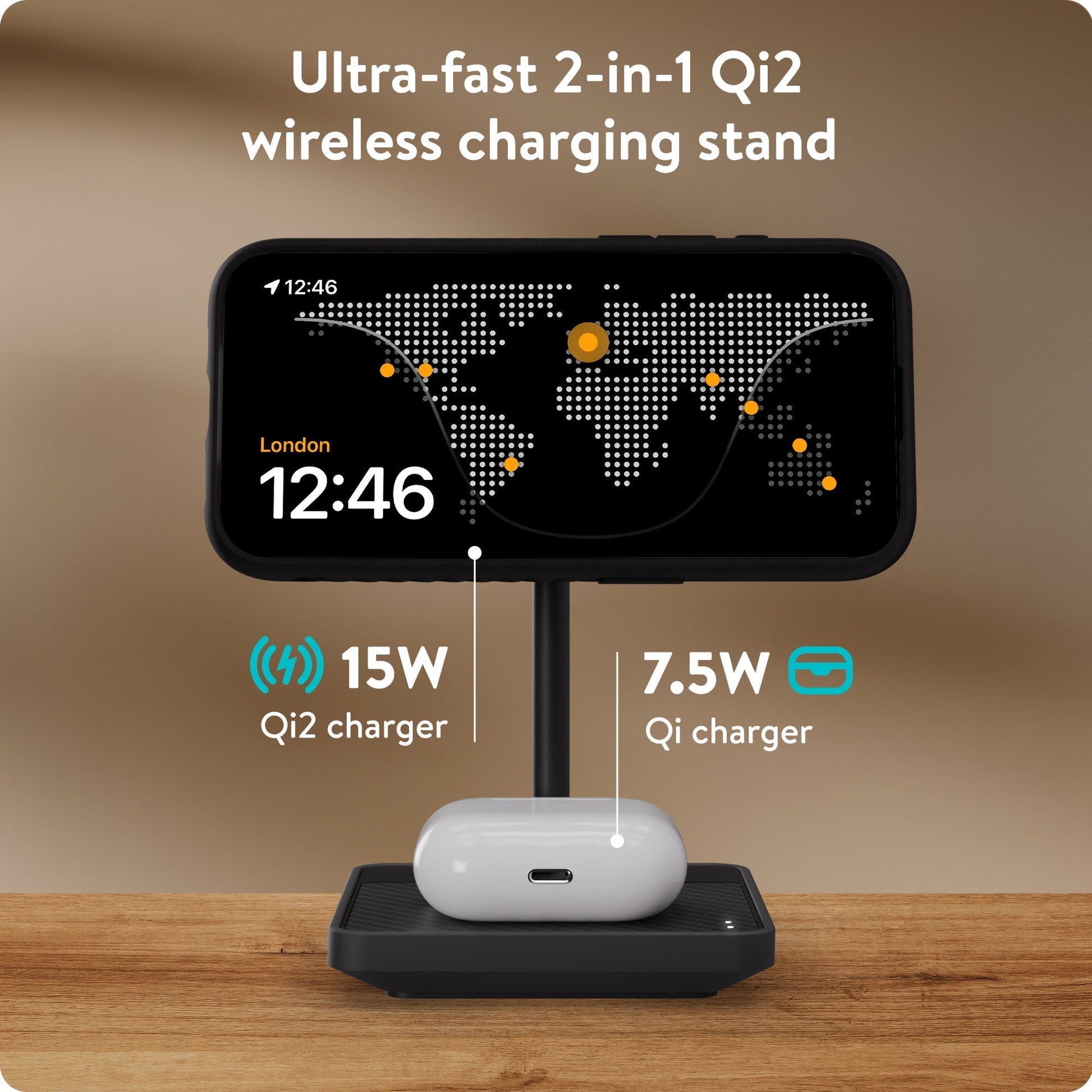 Wireless Charging Stand - Aramid Fibre - US 8406