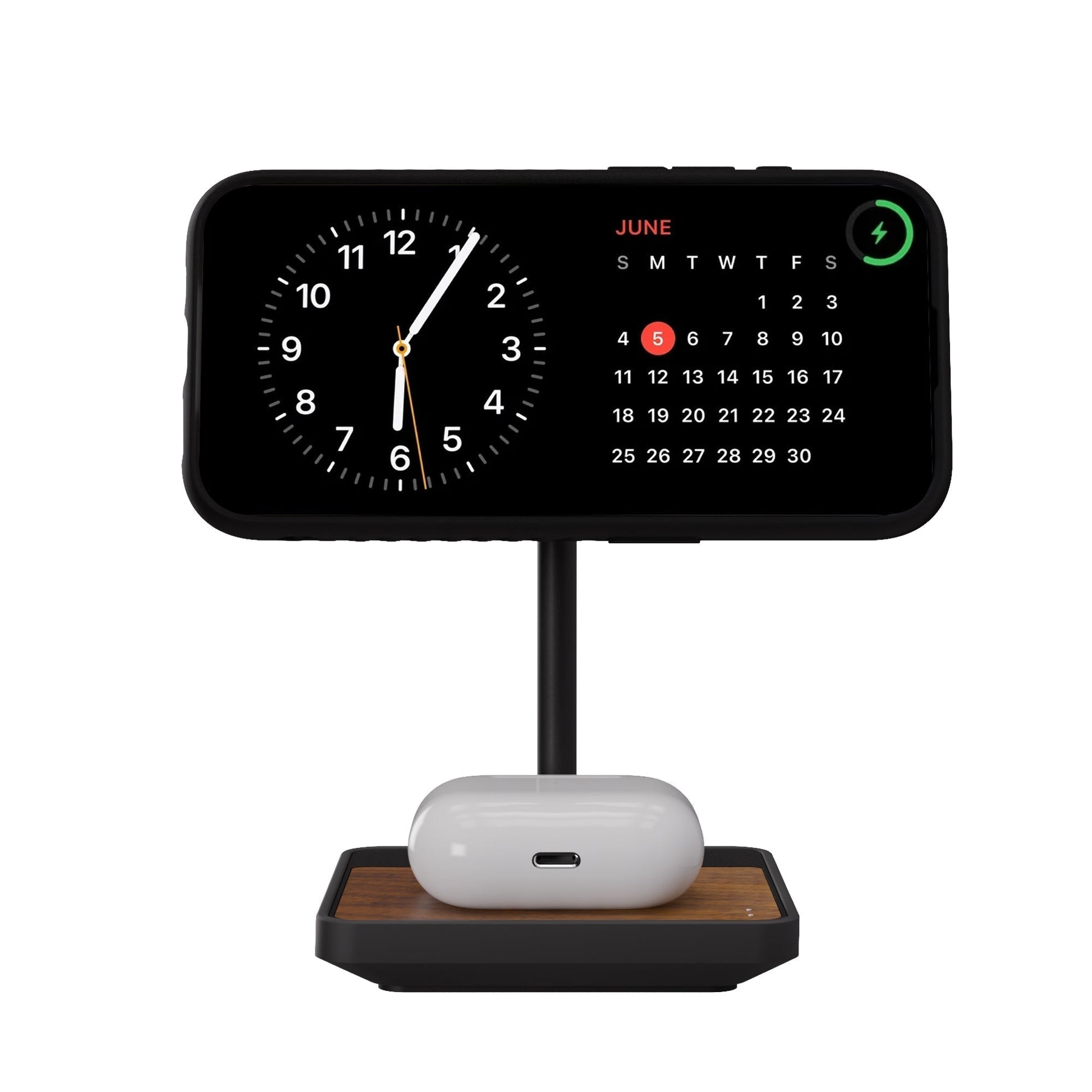 Wireless Charging Stand - Walnut - US 3846