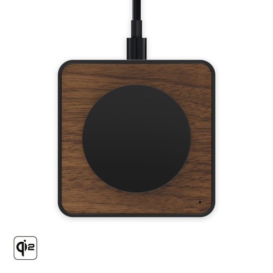 Walnut Wireless Charging Pad - US 7736