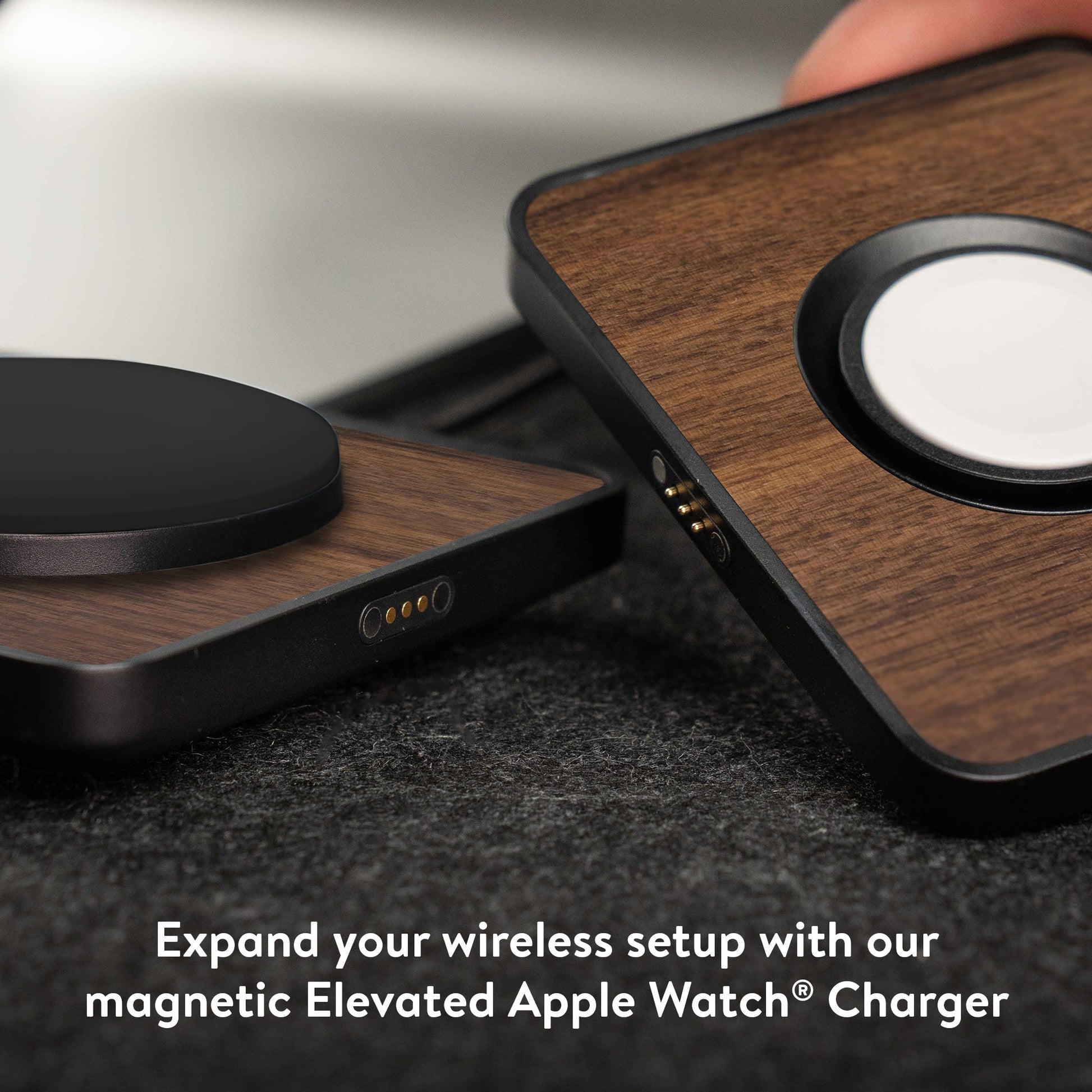 Walnut Wireless Charging Pad - US 7736