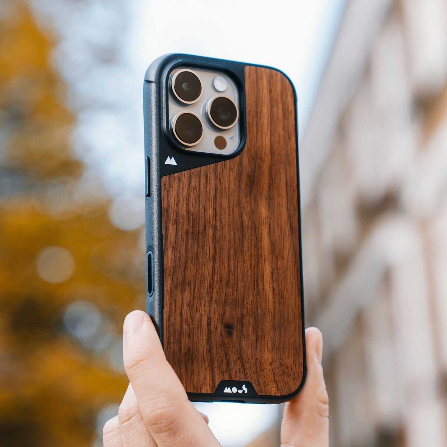 Walnut Protective Phone Case with Camera Control Button - Limitless - US 1435