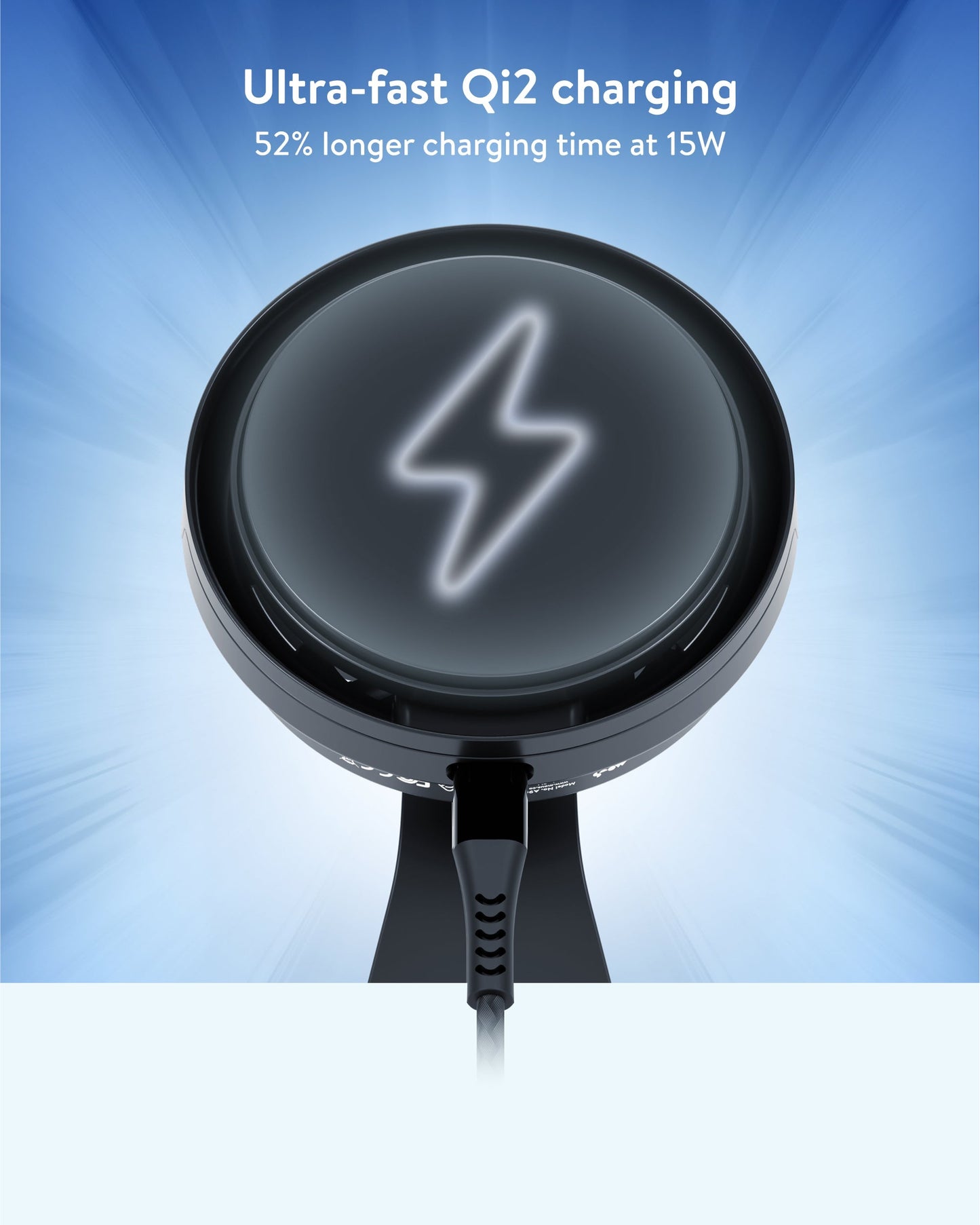 Wireless Charging Car Vent Clip - With Qi2 - US 4826