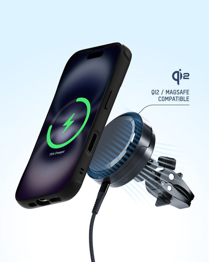 Wireless Charging Car Vent Clip - With Qi2 - US 4826