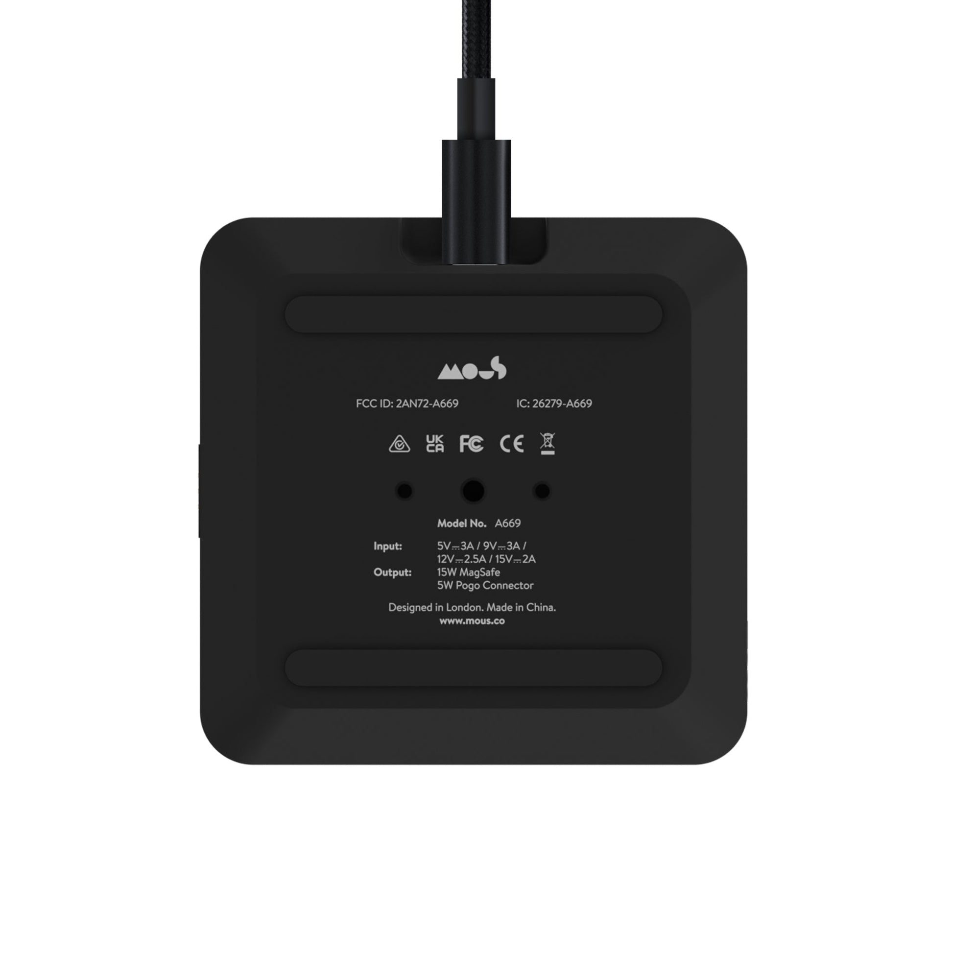 Walnut Wireless Charging Pad - US 6697