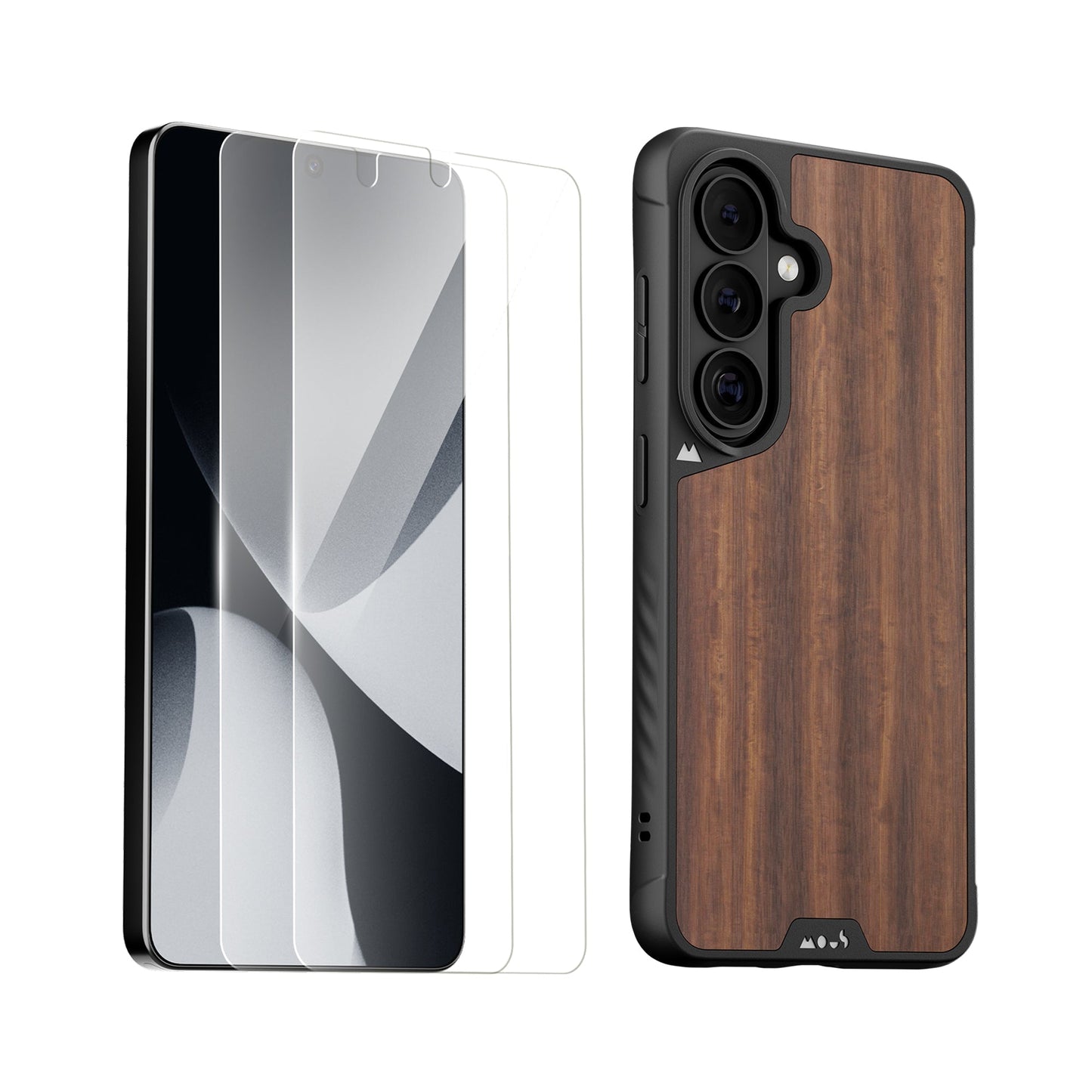 Walnut Protective Case and Screen Protector - Samsung Essentials Kit - US 1027