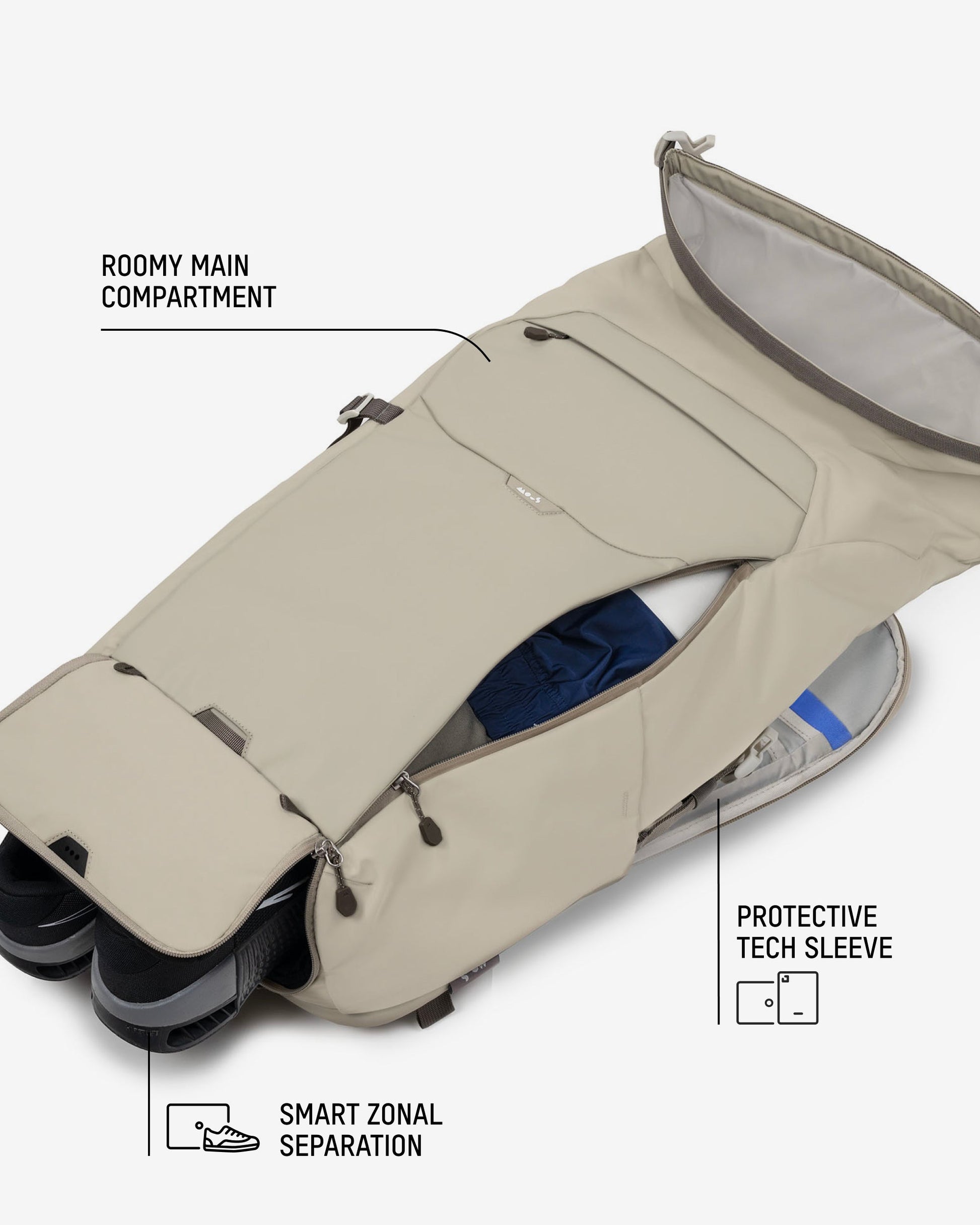 Stone Protective Roll Top - Optimal Backpack - US 1947