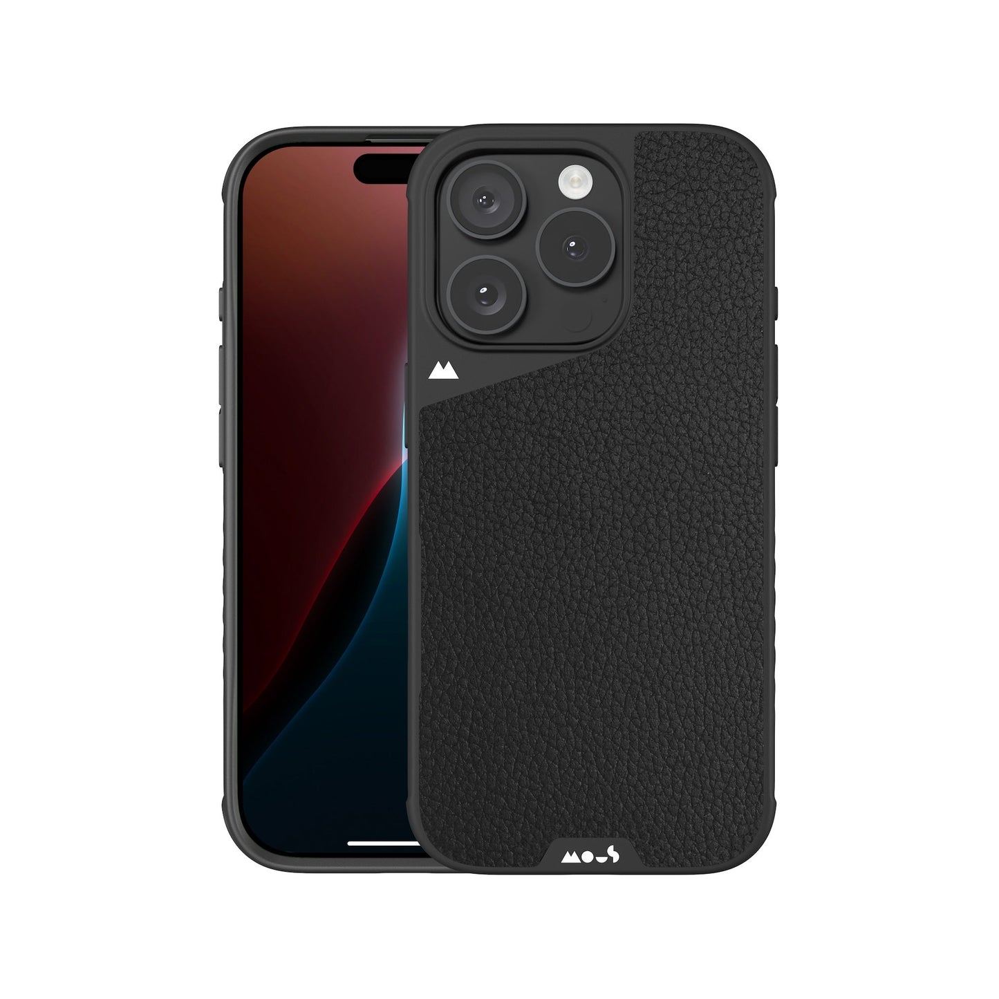Black Leather Protective Phone Case with Camera Control Button - Limitless - US 5800