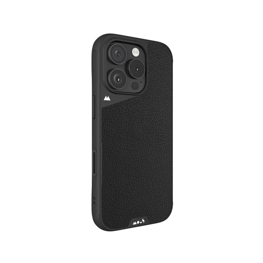 Black Leather Protective Phone Case with Camera Control Button - Limitless - US 5800