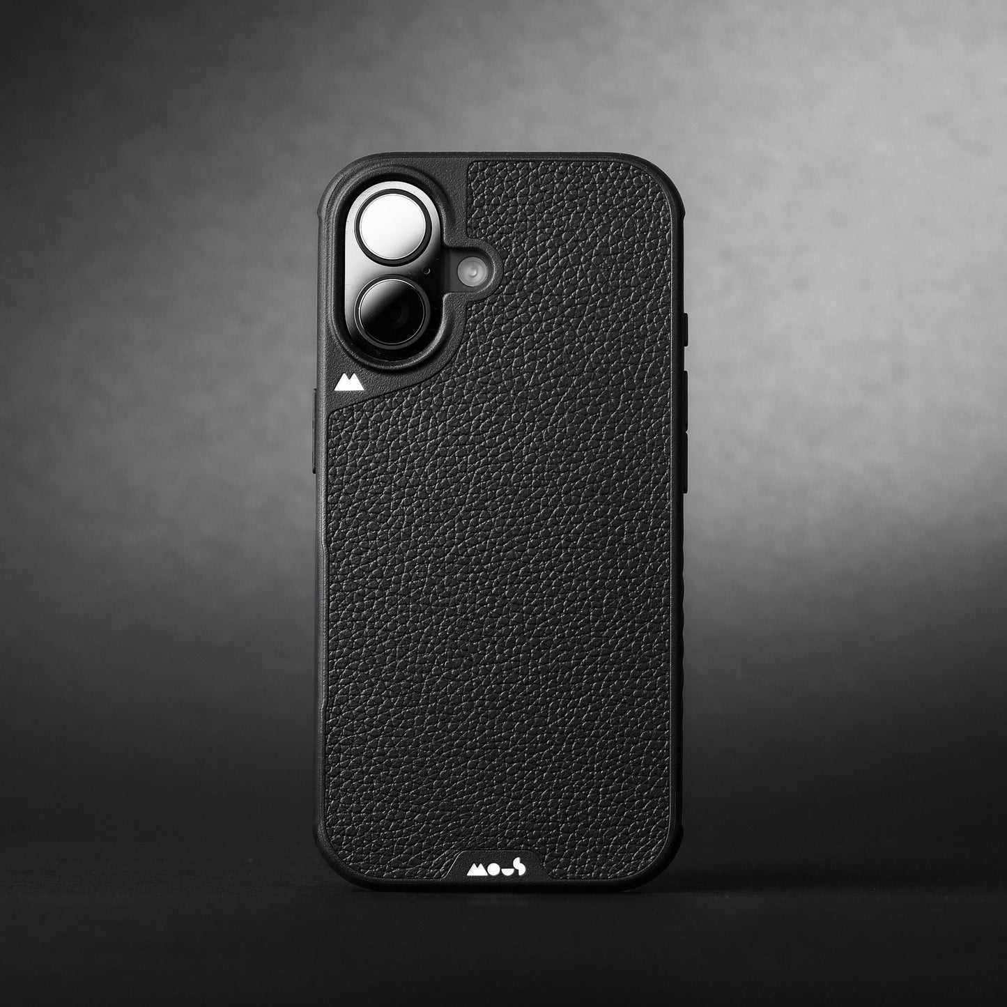 Black Leather Protective Phone Case with Camera Control Button - Limitless - US 5800