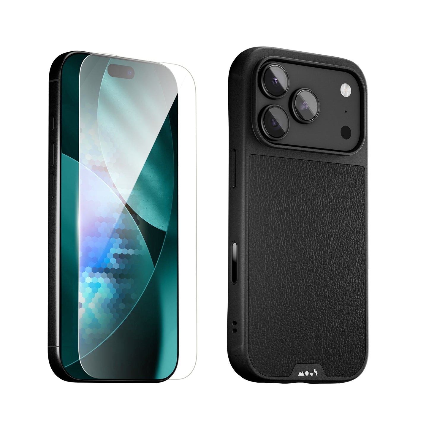 Black Leather Protective Case and Screen Protector - Apple Essentials Kit - US 1601