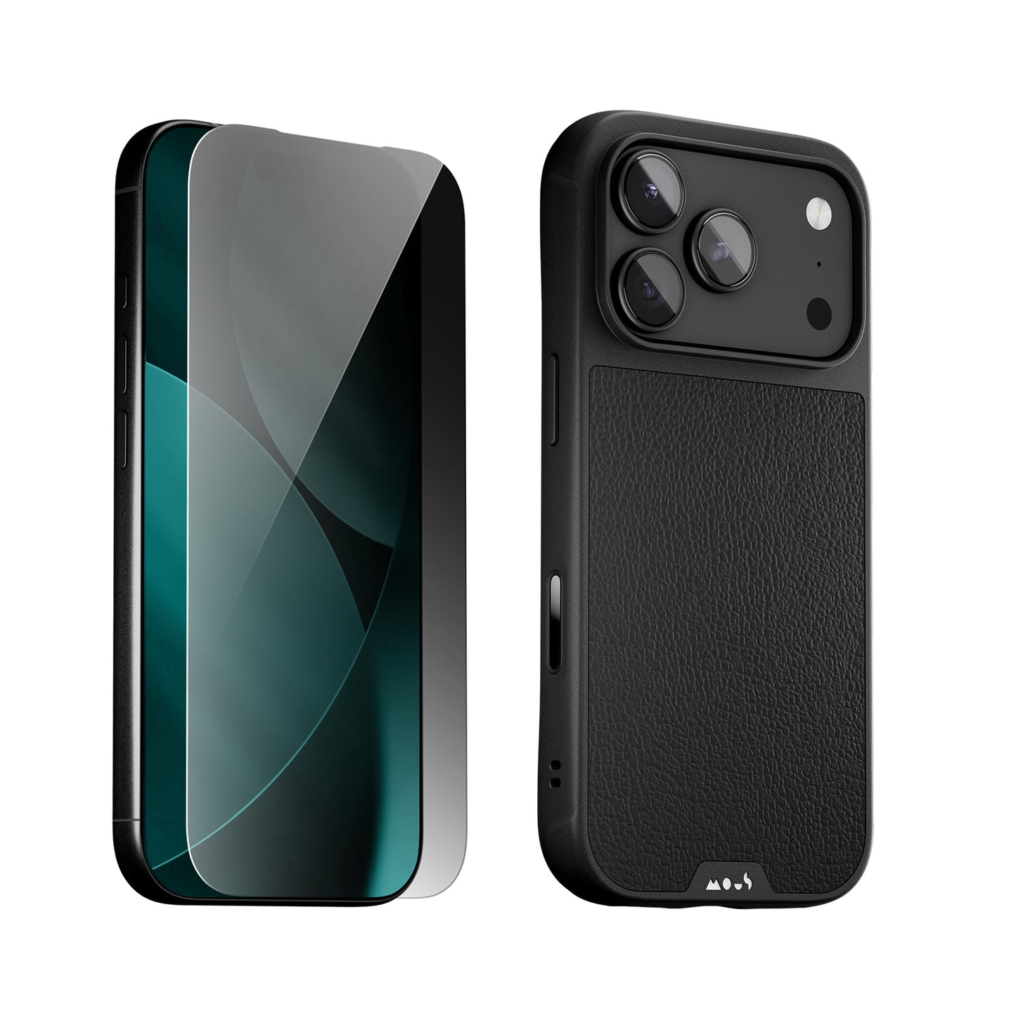 Black Leather Protective Case and Screen Protector - Apple Essentials Kit - US 1601