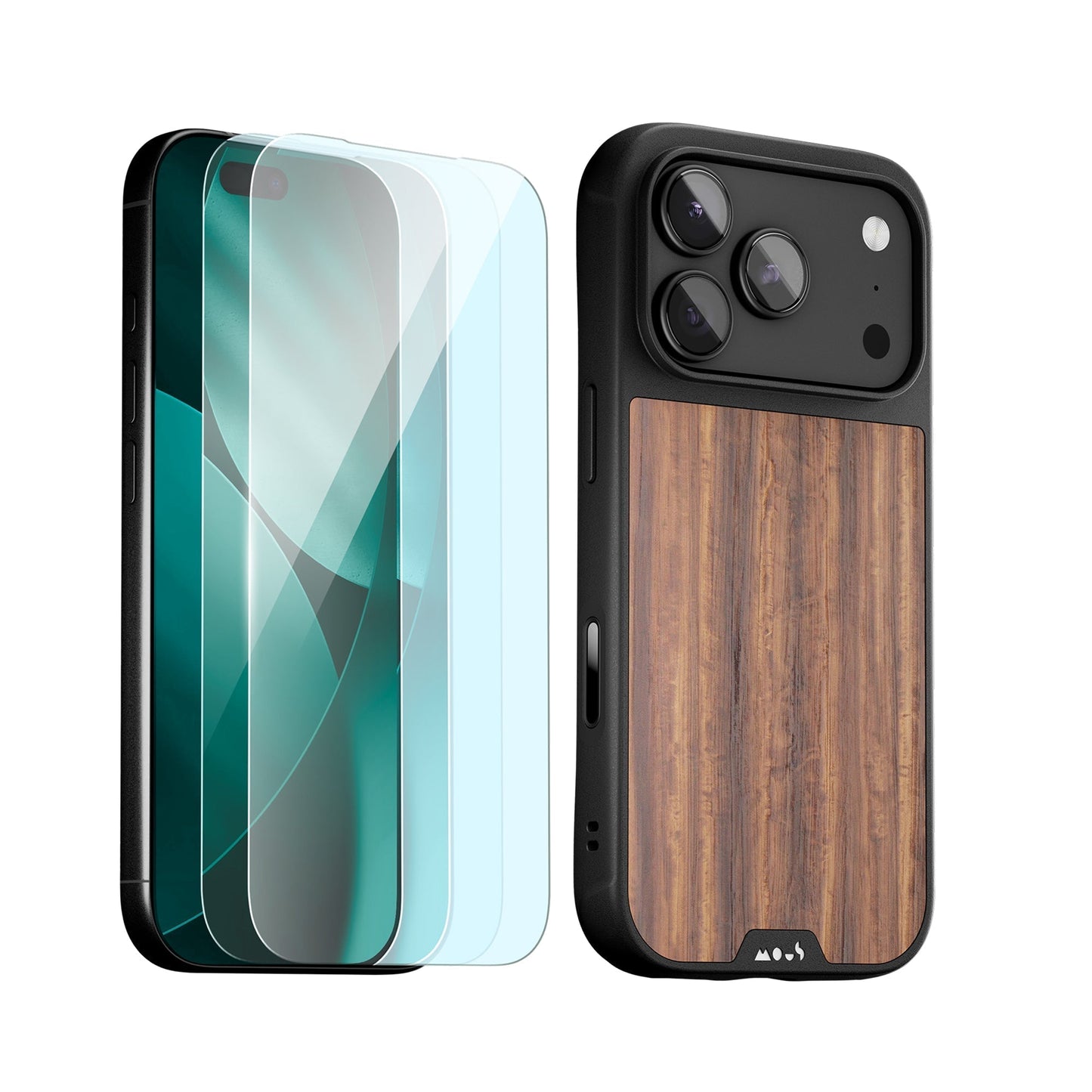 Walnut Protective Case and Screen Protector - Apple Essentials Kit - US 5081