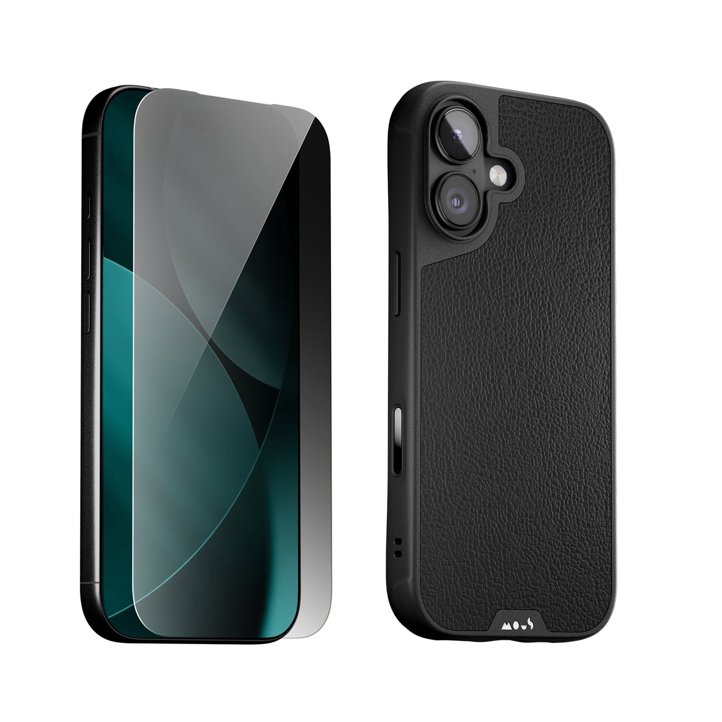 Black Leather Protective Case and Screen Protector - Apple Essentials Kit - US 1601