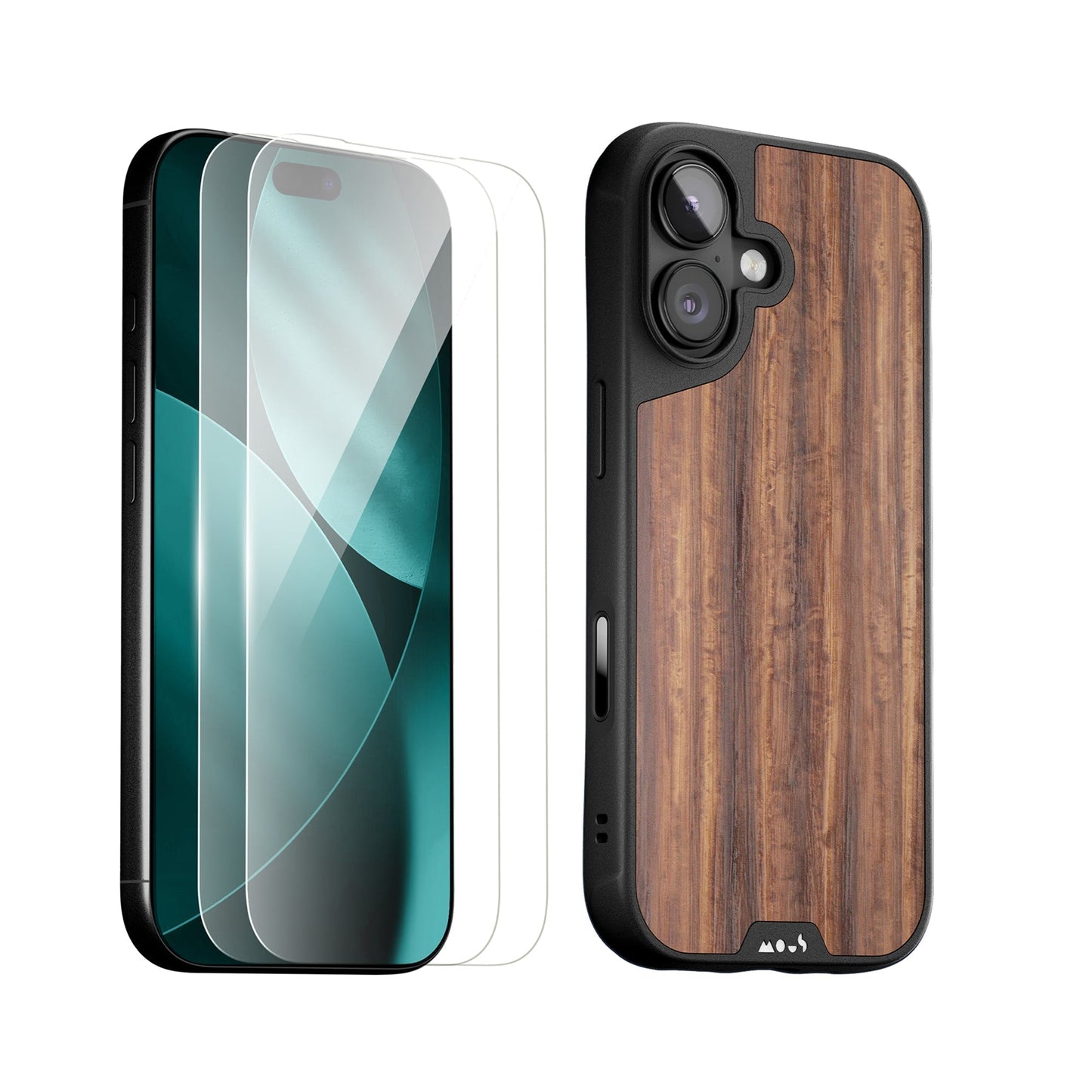 Walnut Protective Case and Screen Protector - Apple Essentials Kit - US 5081
