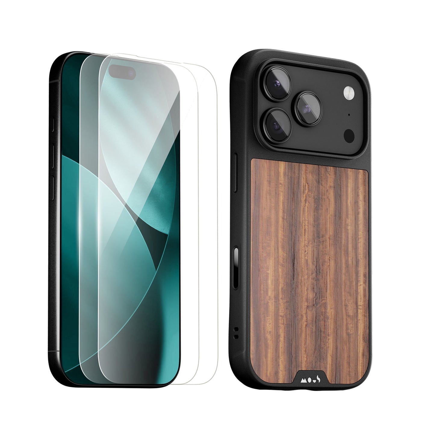 Walnut Protective Case and Screen Protector - Apple Essentials Kit - US 5081